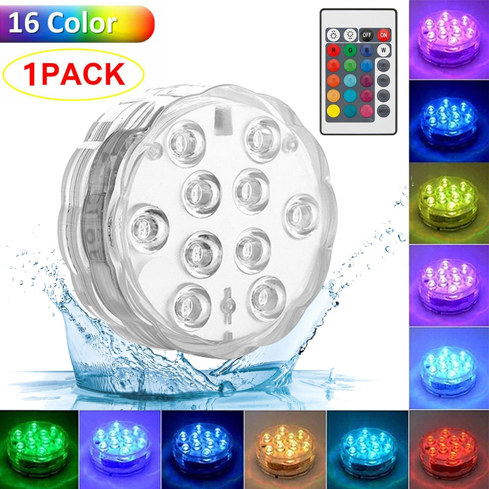 16 Color Submersible Led Light
