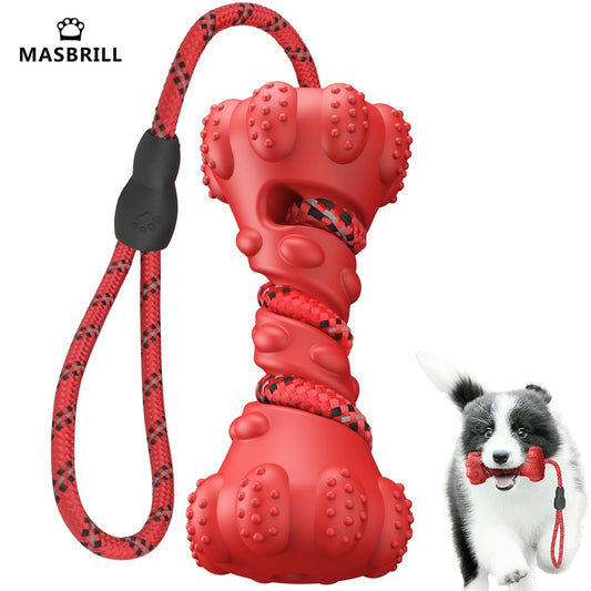 Rubber Dumbbell Dog Toy
