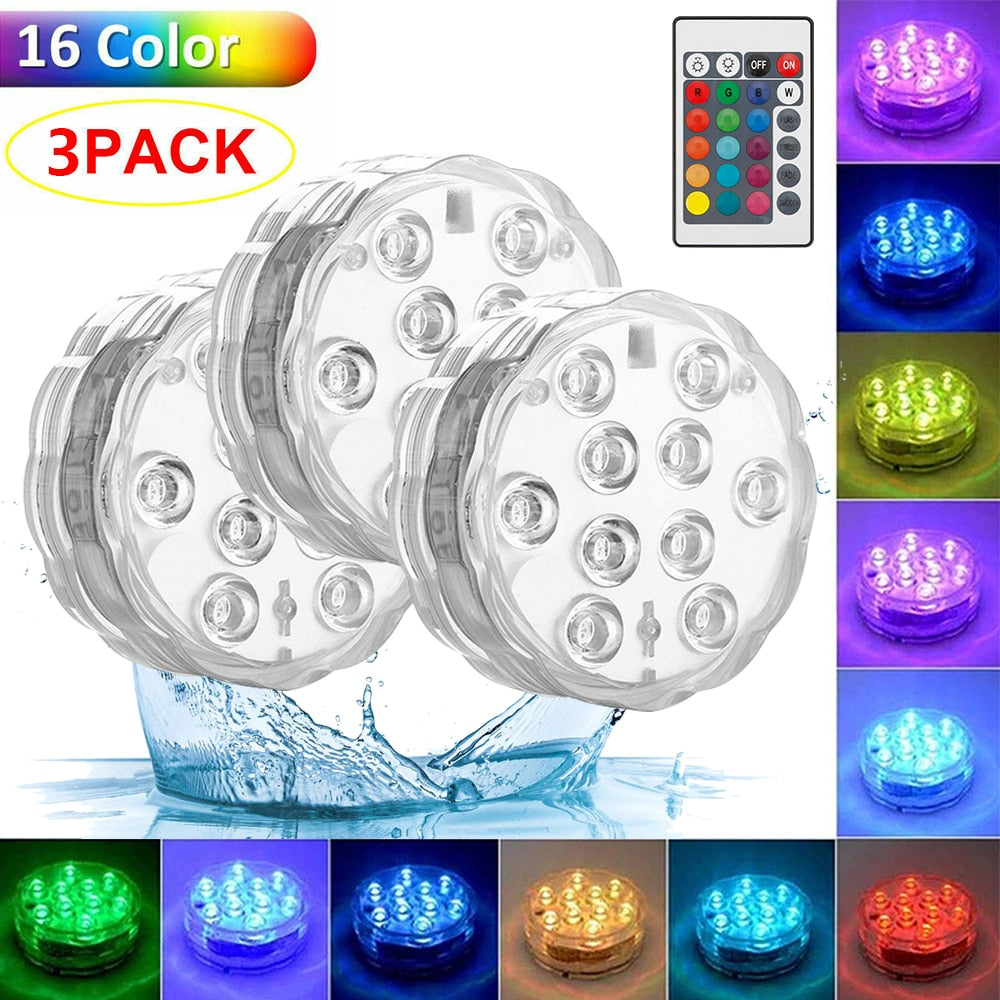 16 Color Submersible Led Light